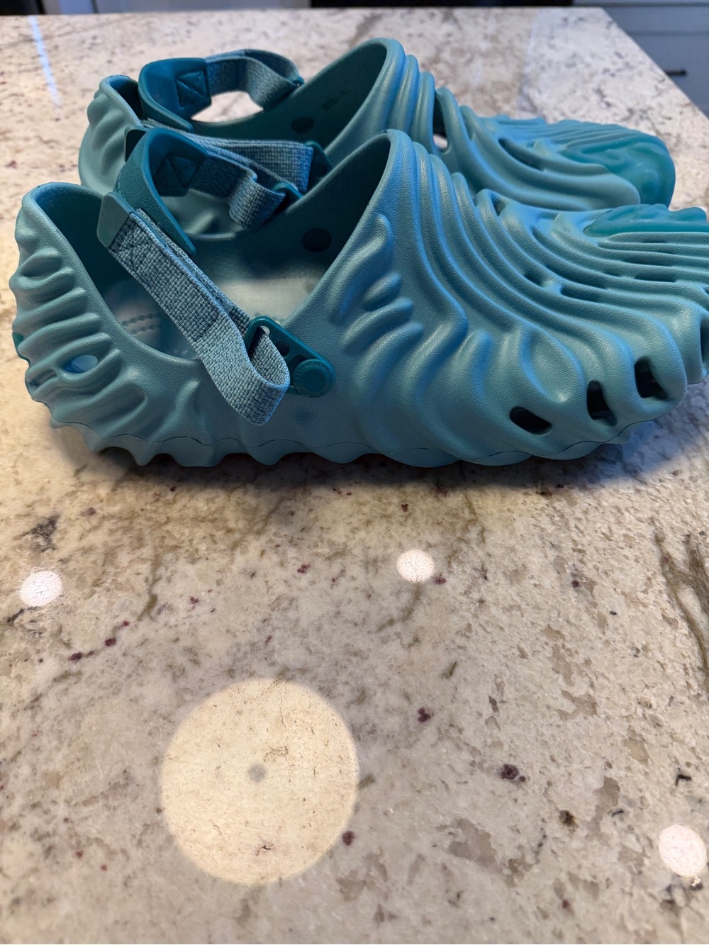 CROCS Turquoise Blue Wavey Water Shoes